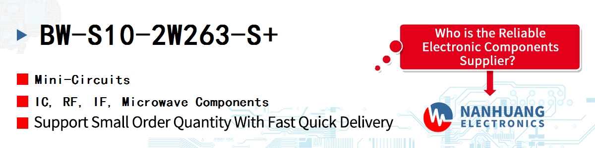 BW-S10-2W263-S+ Mini-Circuits IC, RF, IF, Microwave Components