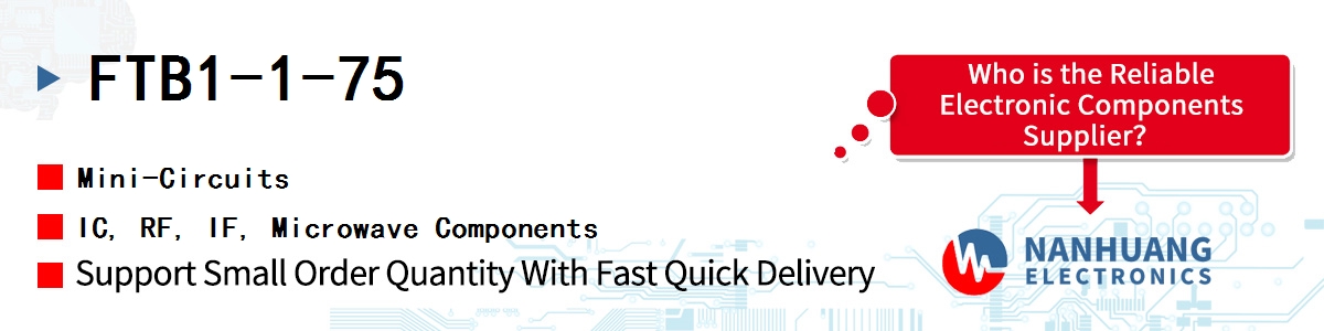 FTB1-1-75 Mini-Circuits IC, RF, IF, Microwave Components