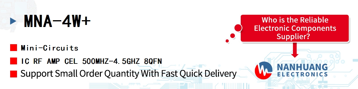 MNA-4W+ Mini-Circuits IC RF AMP CEL 500MHZ-4.5GHZ 8QFN