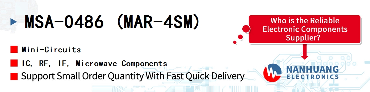 MSA-0486 (MAR-4SM) Mini-Circuits IC, RF, IF, Microwave Components