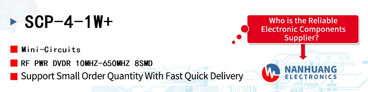 SCP-4-1W+ Mini-Circuits RF PWR DVDR 10MHZ-650MHZ 8SMD