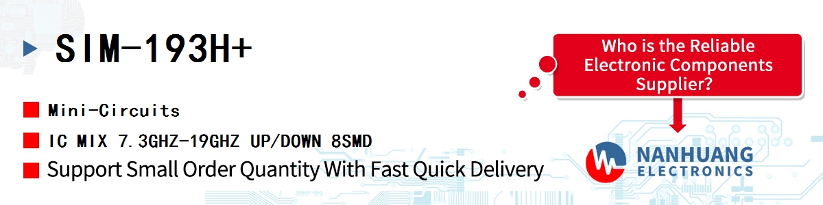 SIM-193H+ Mini-Circuits IC MIX 7.3GHZ-19GHZ UP/DOWN 8SMD