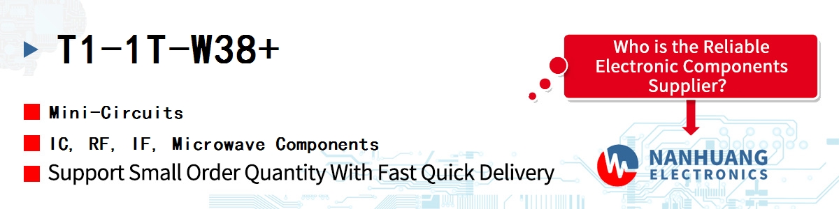 T1-1T-W38+ Mini-Circuits IC, RF, IF, Microwave Components