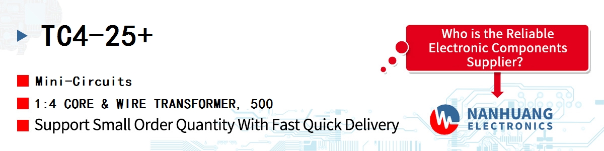 TC4-25+ Mini-Circuits 1:4 CORE & WIRE TRANSFORMER, 500