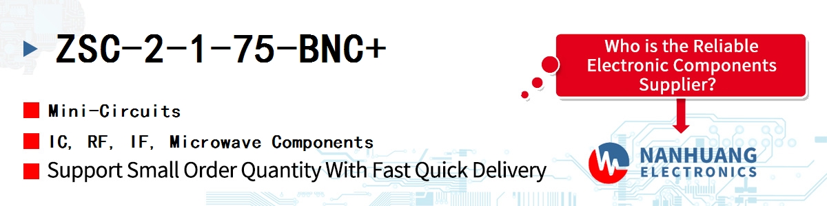 ZSC-2-1-75-BNC+ Mini-Circuits IC, RF, IF, Microwave Components